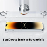 Baseus Corning iPhone 15 Pro Full Koruma Eye-Protection Tempered Cam E