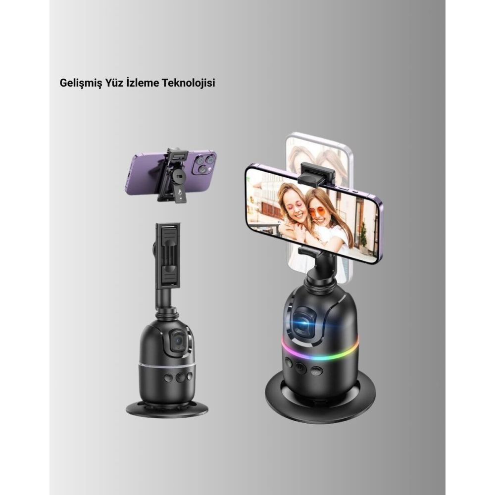 Sosyal Medya İçerikleri İçin Otomatik Yüz Takipli 360° Döner Gimbal St