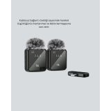 2’li Kablosuz Yaka Mikrofonu Type-C ve Lightning Uyumlu Profesyonel Se
