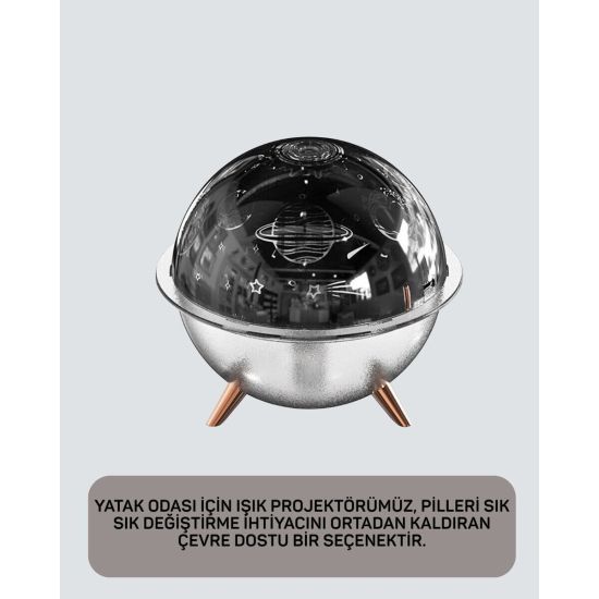 Galaksi ve Yıldız Efektli Nemlendirici Işık Projektörü