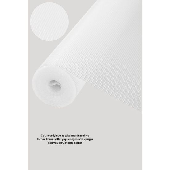 10 Metre Şeffaf Silikonlu Kaymaz Çekmece İçi Düzenleyici