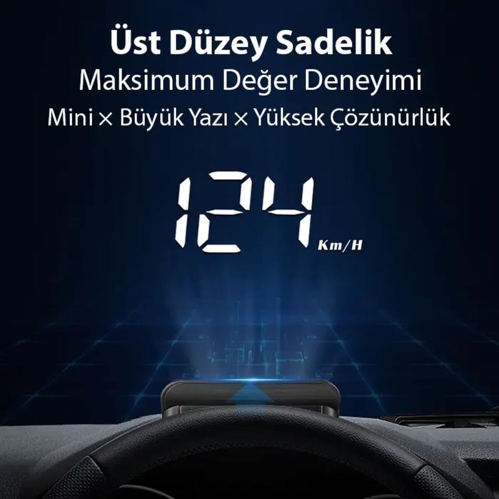 ALLY M3 HUD OBD2 Head-Up Display Dijital Hız Göstergesi E-OBD ve GPS D