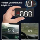 ALLY M3 HUD OBD2 Head-Up Display Dijital Hız Göstergesi E-OBD ve GPS D