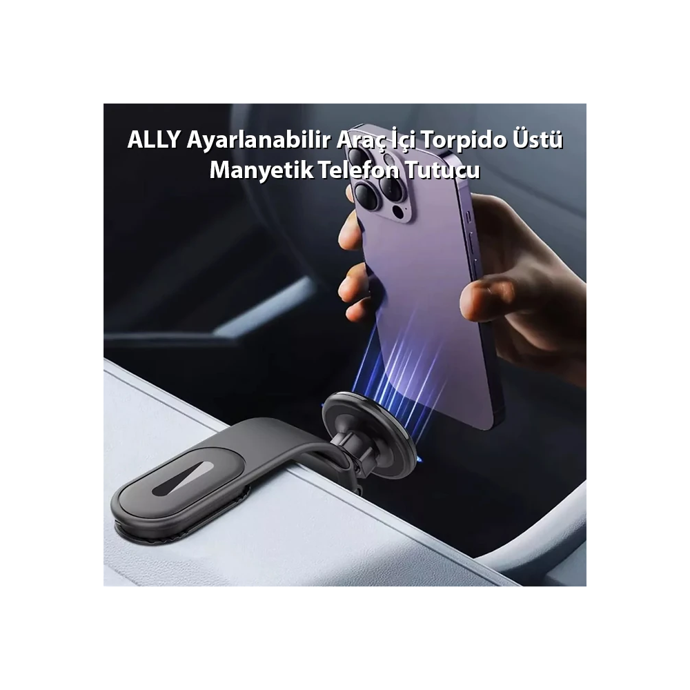ALLY Ayarlanabilir Araç İçi Torpido Üstü Manyetik Telefon Tutucu