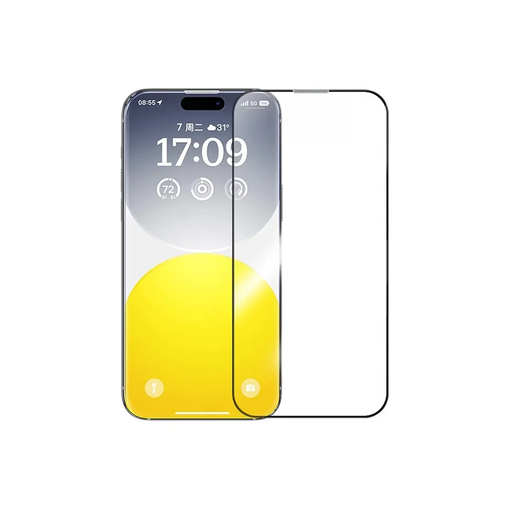 Baseus Corning iPhone 15 Pro Max HD Tempered Full Koruma Cam Ekran Kor