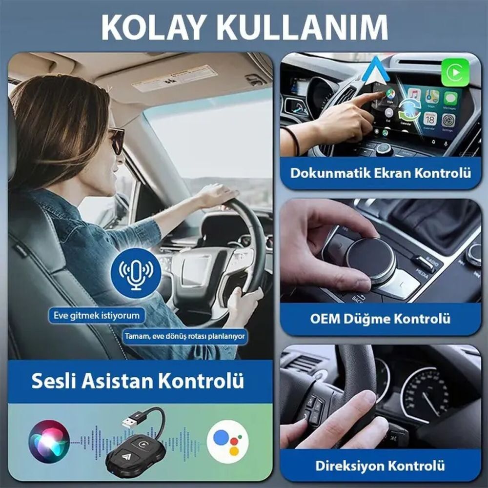 Ally iPhone-Android Kablosuz Carplay 5ghz Adaptör Çevirici -Youtube Ne