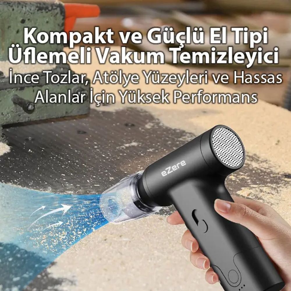 EZERE J02 Çift fonksiyonlu mini Araç süpürgesi & Turbo Fan Hava üfleyi