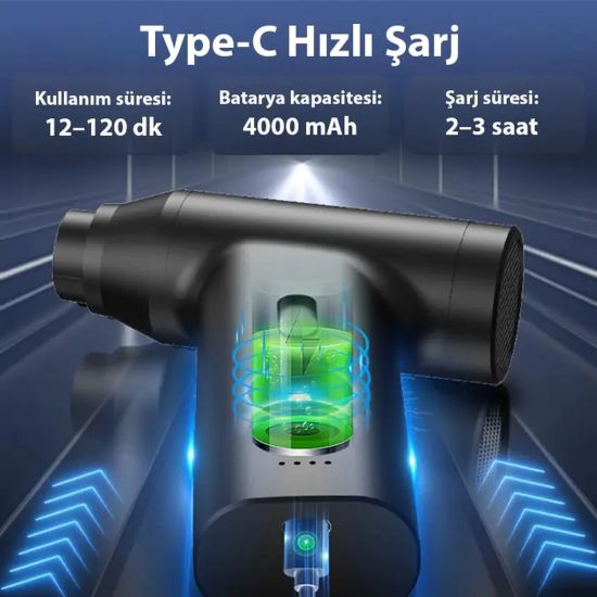 EZERE J02 Çift fonksiyonlu mini Araç süpürgesi & Turbo Fan Hava üfleyi