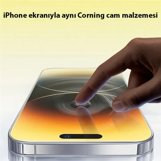 Baseus Corning iPhone 15 Pro Max HD Tempered Full Koruma Cam Ekran Kor