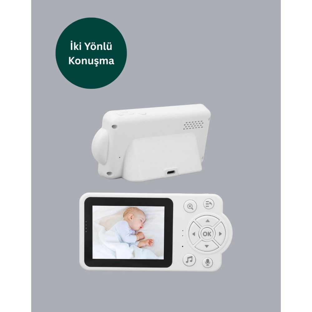 Gece Görüşlü Bebek Kamerası Ninni ve Alarm Özellikli