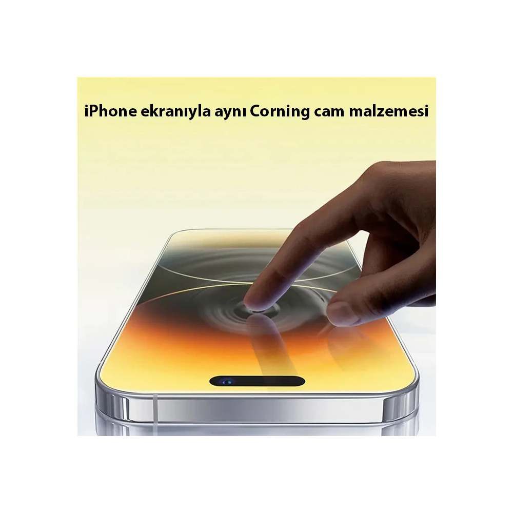 Baseus iPhone 15 Plus HD Tempered Full Koruma Cam Ekran Koruyucu