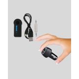 AUX Bluetooth Adaptör ve 38W Hızlı Araç Şarj Cihazı Seti