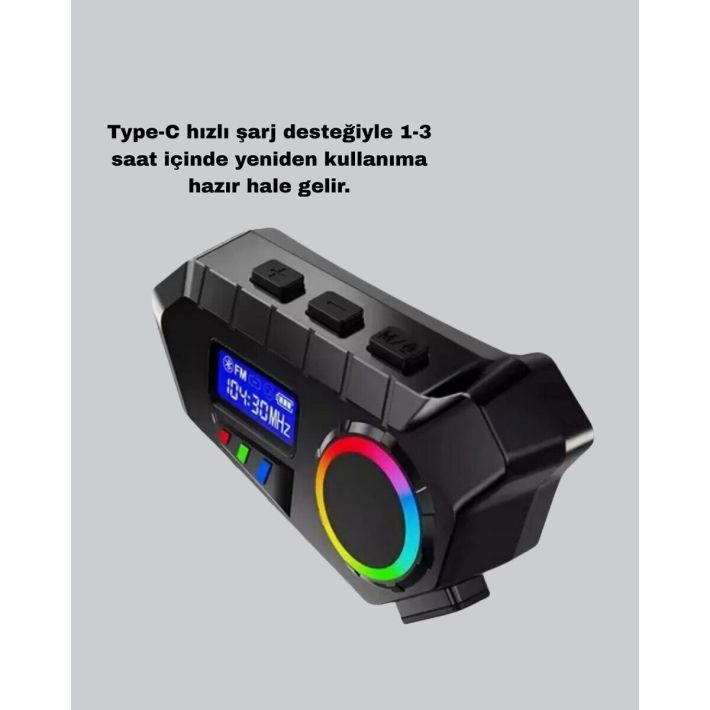 Motosiklet ve Günlük Kullanım İçin Bluetooth Hoparlör ve Disk Kilidi S
