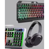 Gaming Set Işıklı Klavye Mouse + Bluetooth 5.2 Kulaklık Oyuncu Paketi
