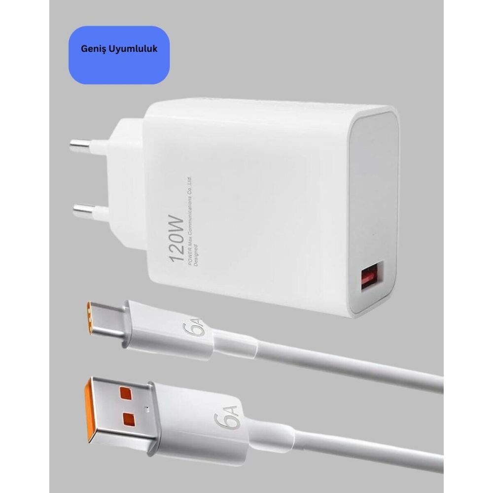 120 Watt Type C Şarj Başlığı Poco X3 X4 X5 Pro Uyumlu
