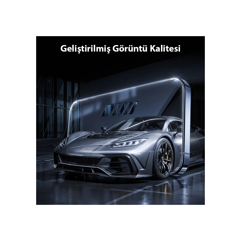 Baseus iPhone 15 Full Koruma Anti Mavi Işık Tempered Cam Ekran Koruyuc