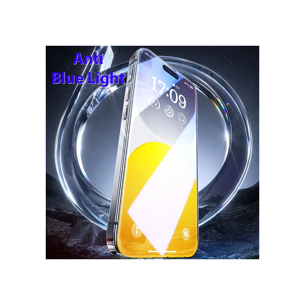 Baseus Crystalline iPhone 15 Pro Full Koruma Anti Mavi Işık Tempered C