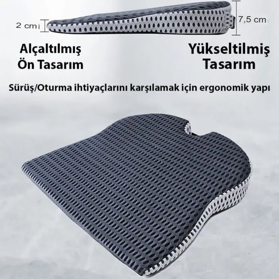 ALLY 4 Boyutlu Hafızalı Ortopedik Nefes Alabilir Çıkarılabilir Ergonom