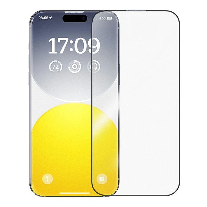 Baseus Crystalline iPhone 15 HD Tempered Full Koruma Cam Ekran Koruyuc