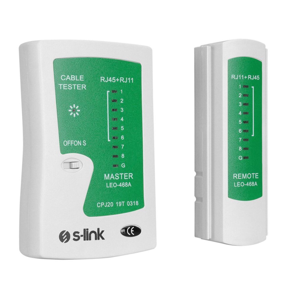 S-LINK SL-468 RJ45 ve RJ11 Tester Kablo Test Cihazı
