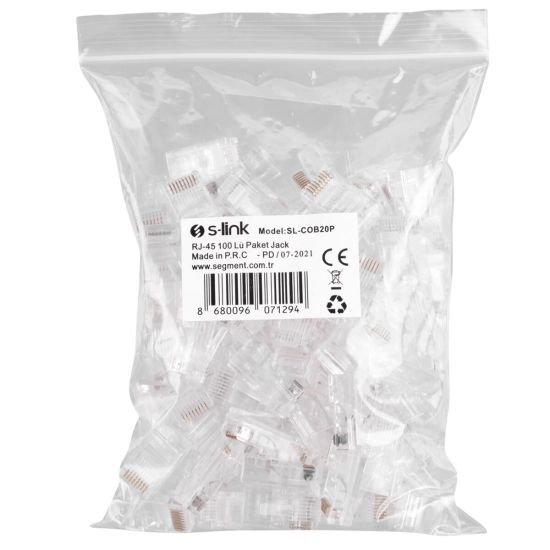 S-LINK SL-COB20P RJ45 Yeni Nesil JAC UTP (100lü PAKET)