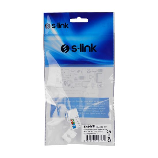 S-LINK SL-KS60 UTP CAT6 Keystone Jack3U 90 Derece