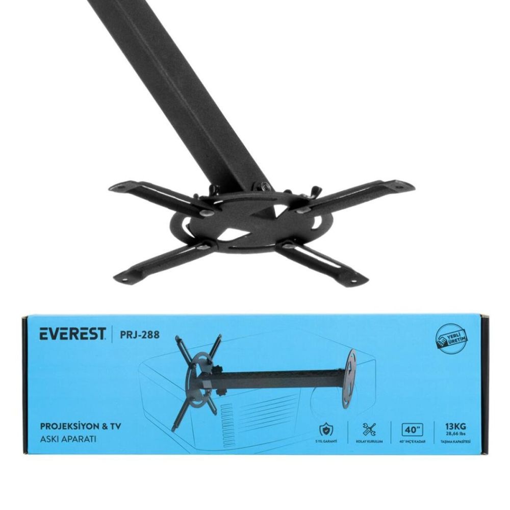 Everest PRJ-288 Teleskopik Ayak (37-52cm) 13Kg Taşıma Projeksiyon ve M