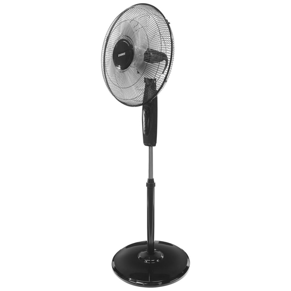EVEREST FAN11 SİYAH CoolAir 3 Kademeli Hız 40cm 5 Kanat Pervane ve Çer