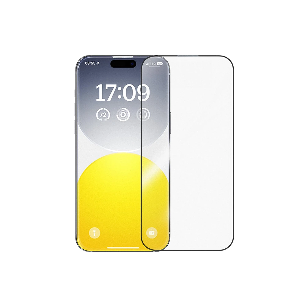 Baseus iPhone 15 Plus HD Tempered Full Koruma Cam Ekran Koruyucu