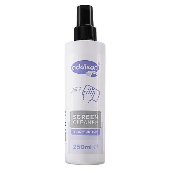 ADDISON 300871 Ekran Temizleyici Sprey 250ml. Microfiber Bez ile Birli