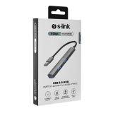 S-LINK SW-U322 USB3.0 to 2xUSB 2.0 1xUSB 3.0 1xType-C Metal USB HUB