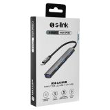 S-LINK SW-U324 Type-C to 3xUSB 2.0 1xUSB 3.0 Metal USB HUB