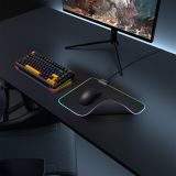 Rampage MP-21 PULSAR M RGB 252x328x3mm RGB Led Gaming MOUSE PAD (Siyah