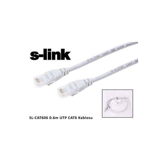 S-LINK SL-CAT606RE CAT6 Patch 60CM Kablo (Kırmızı)