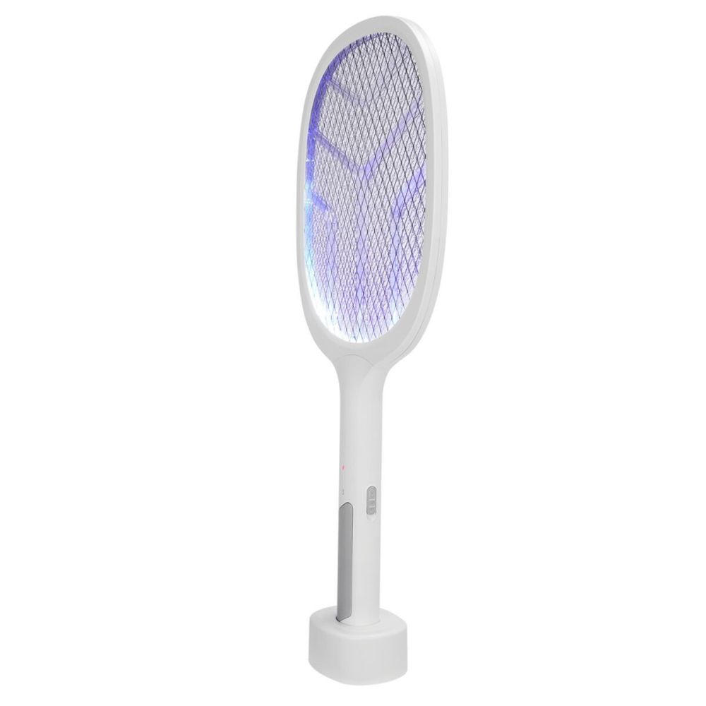 ASONIC AS-A26 Beyaz 3000V Raket Tipi UV Mor Işıklı 1200mAh Bataryalı Ş