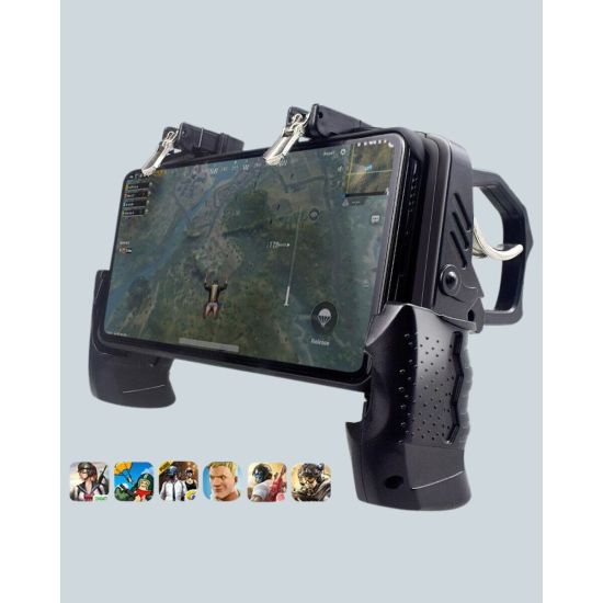 Dört Parmak Destekli Mobil Gamepad Tetikli Oyun Kontrolcüsü