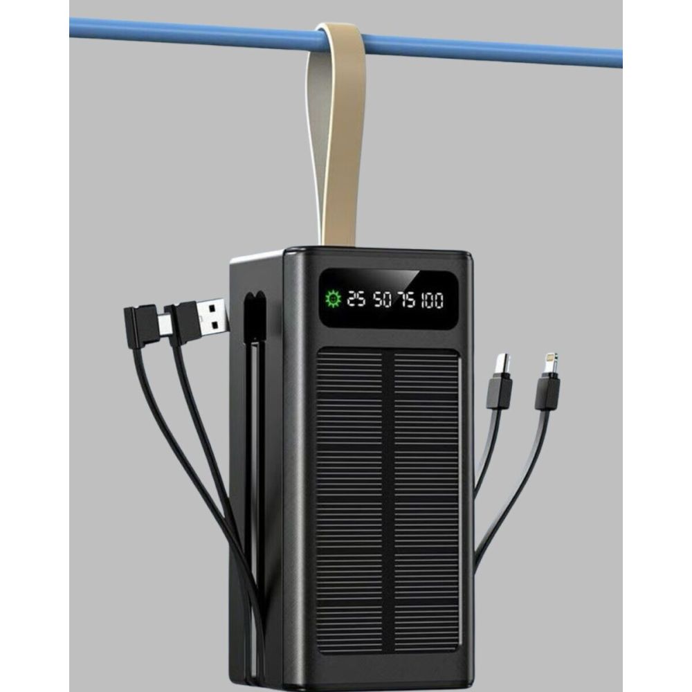 Taşınabilir Güneş Panelli Powerbank Çoklu Cihaz Şarj Destekli
