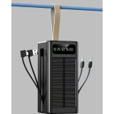 Güneş Panelli Powerbank LED Işıklı Taşınabilir Şarj Cihazı