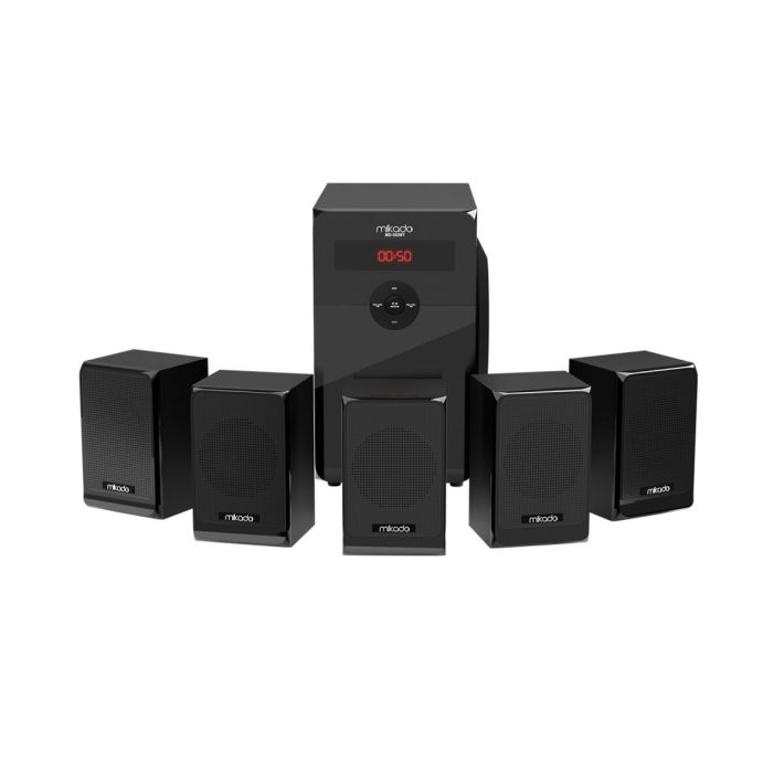 MIKADO MD-582BT 110W 5+1 Masaüstü USB/SD/FM/Bluetooth Siyah Kasa Ev Si