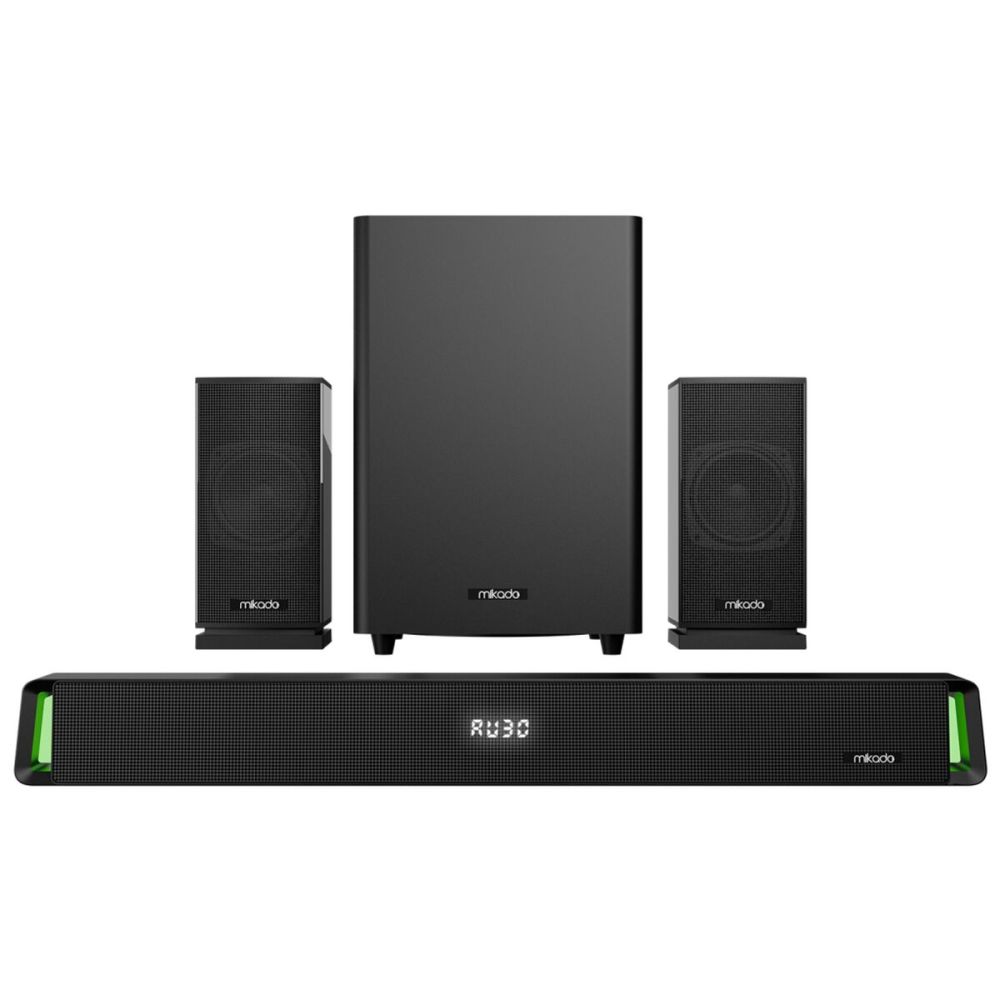 MIKADO MD-SBT35 160W 5+1 Masaüstü BT/AUX/USB/HDMI/OPTICAL Soundbar Siy