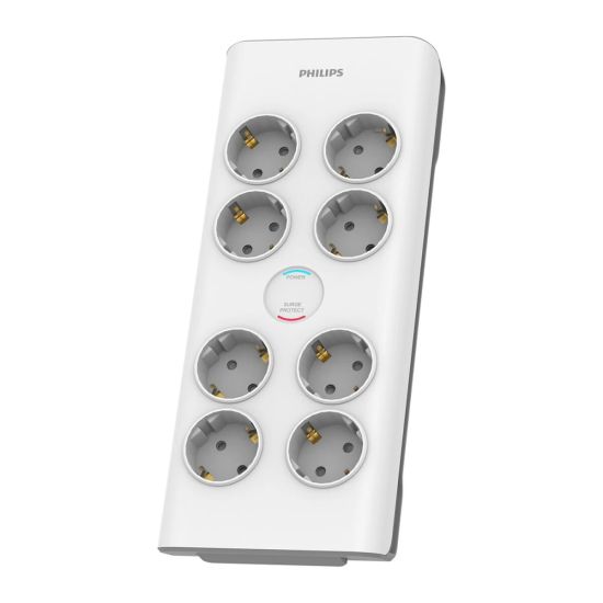 PHILIPS SPN7080WA/62 8 Soket Akım Korumalı Priz 900 Joules 2Mt Örgülü 