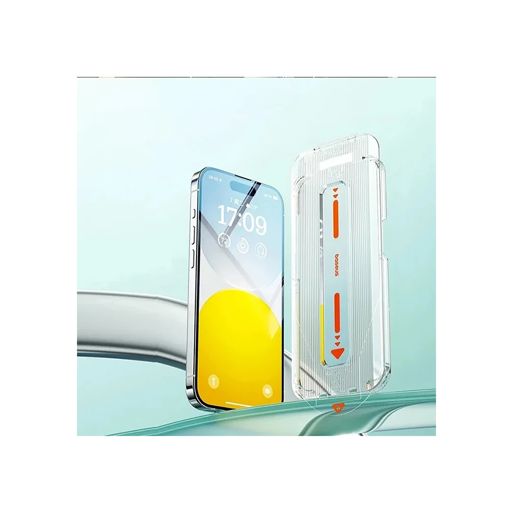Baseus Crystal iPhone 15 Plus Full Koruma Eye-Protection Tempered Cam 