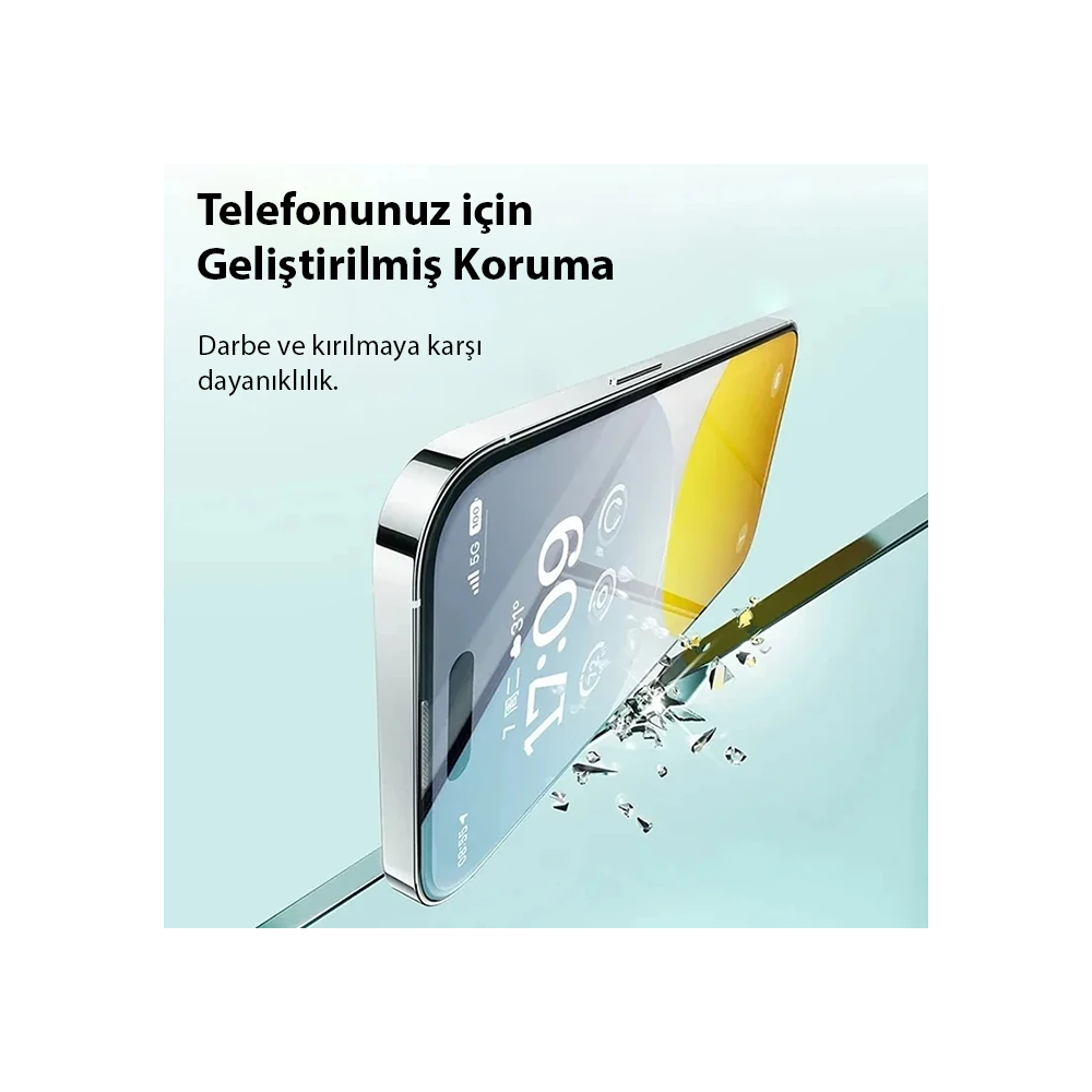 Baseus Crystal iPhone 15 Plus Full Koruma Eye-Protection Tempered Cam 