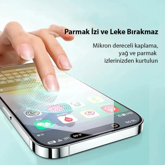 Baseus Crystal iPhone 15 Plus Full Koruma Eye-Protection Tempered Cam 