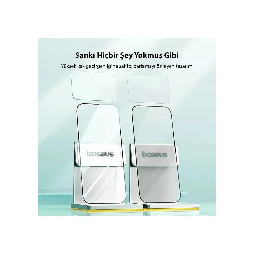 Baseus Crystal iPhone 15 Plus Full Koruma Eye-Protection Tempered Cam 