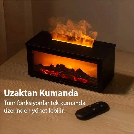 EZERE A4 Şömine Esintili Aromaterapi Difüzörü Ultrasonik Hava Nemlendi