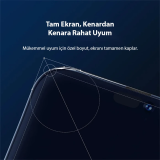 Baseus Crystal iPhone 15 Full Koruma Anti Mavi Işık Tempered Cam Ekran
