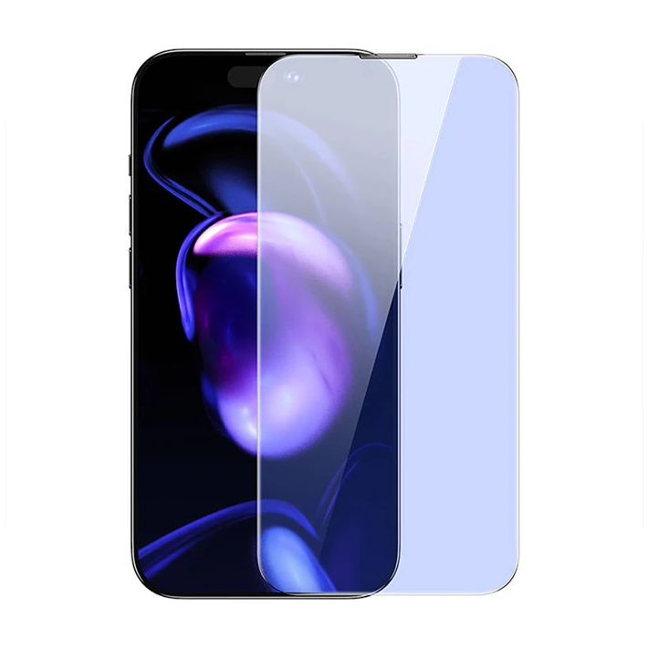 Baseus iPhone 15 Pro Full Koruma Anti Mavi Işık Tempered Cam Ekran Kor