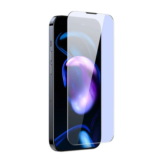 Baseus iPhone 15 Plus Full Koruma Anti Mavi Işık Tempered Cam Ekran Ko