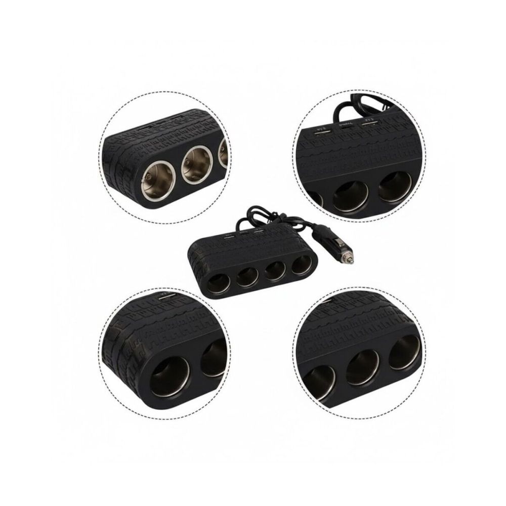 Araç İçi Güç Dağıtıcı 4 Çakmaklık 2 USB 1 Type C Şarj Ünitesi